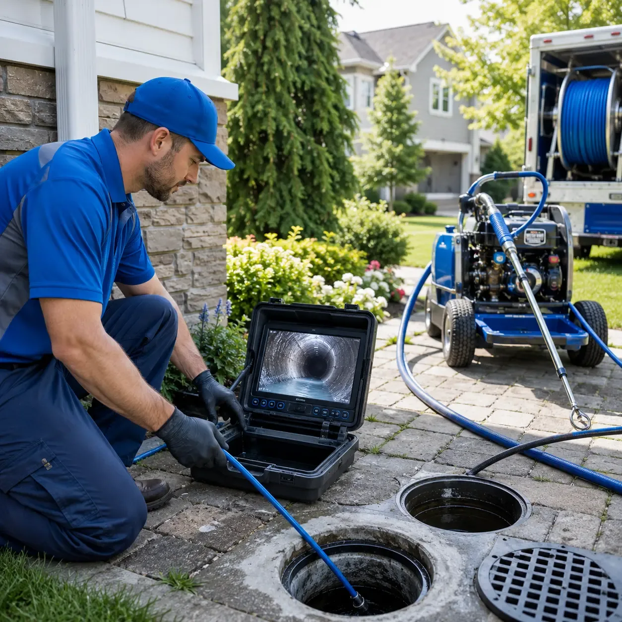 Outdoor drain cleaning professionals serving Crown City, OH