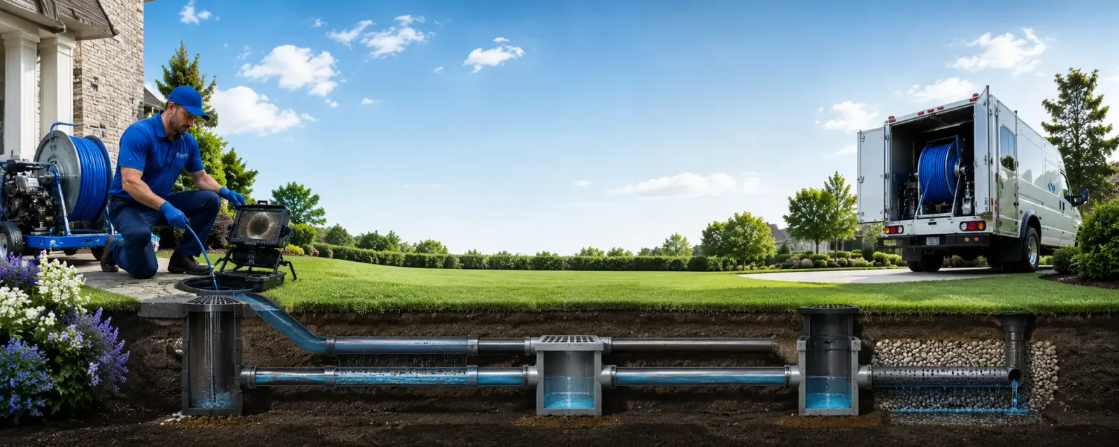 Outdoor drain cleaning information for Crown City, OH